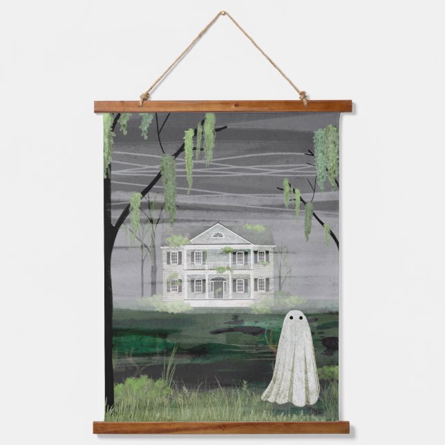 Ghost House Hanging Tapestry (Front)