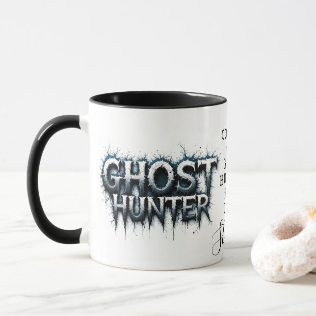 Ghost Hunter Dark Gothic Paranormal  Mug (With Donut)