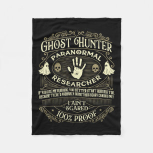 Ghost Hunter - Ghost Hunting Halloween Paranormal  Fleece Blanket