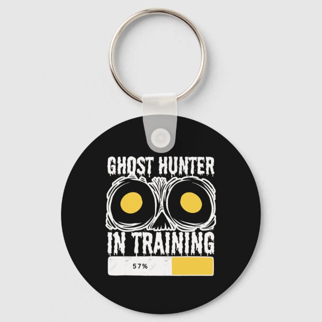 Ghost Hunter In Training Halloween Ghost Hunting  Keychain (Front)
