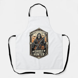 Ghost Hunter Shirt Vintage Reaper Halloween Design Apron