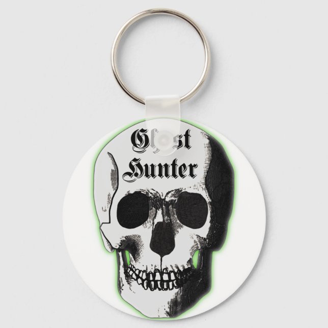 Ghost Hunter Skull Keychain (Front)
