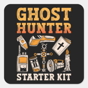 Ghost Hunter Starter Kit Paranormal Ghost Hunting Square Sticker