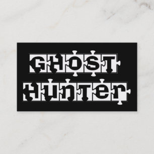 Ghost Hunters Puzzle Pcs black business cards