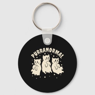 Ghost Hunting Cat Paranormal Investigator Ghost Re Keychain