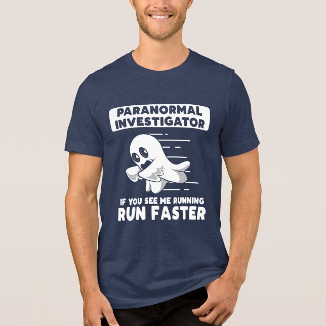 Ghost Hunting Paranormal Investigator Halloween Tri-Blend Shirt (Front)
