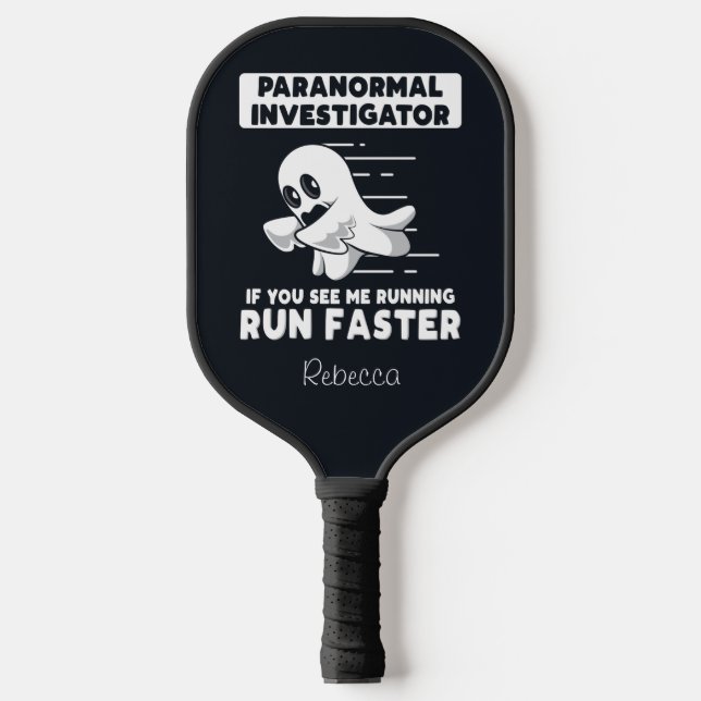 Ghost Hunting Paranormal Investigator Personalized Pickleball Paddle (Front)