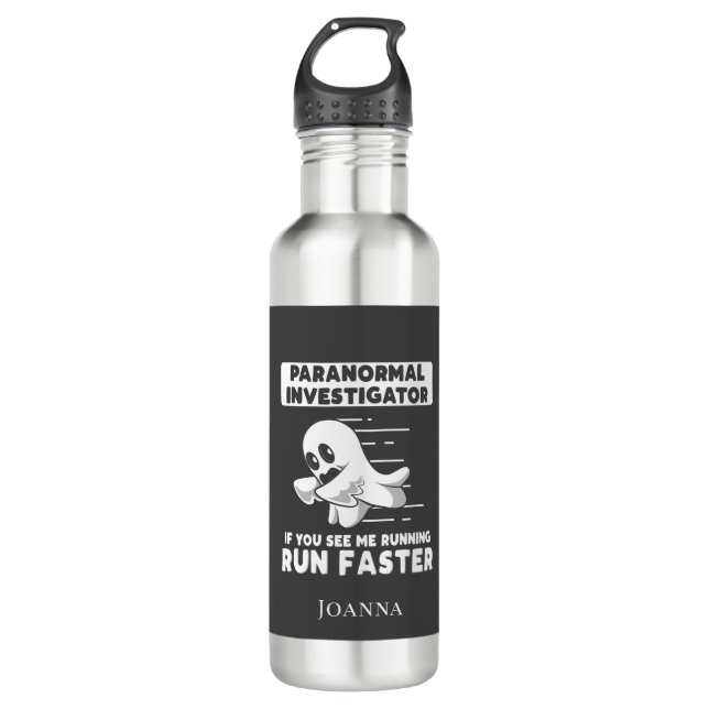 Ghost Hunting Paranormal Investigator Run Faster 710 Ml Water Bottle (Front)
