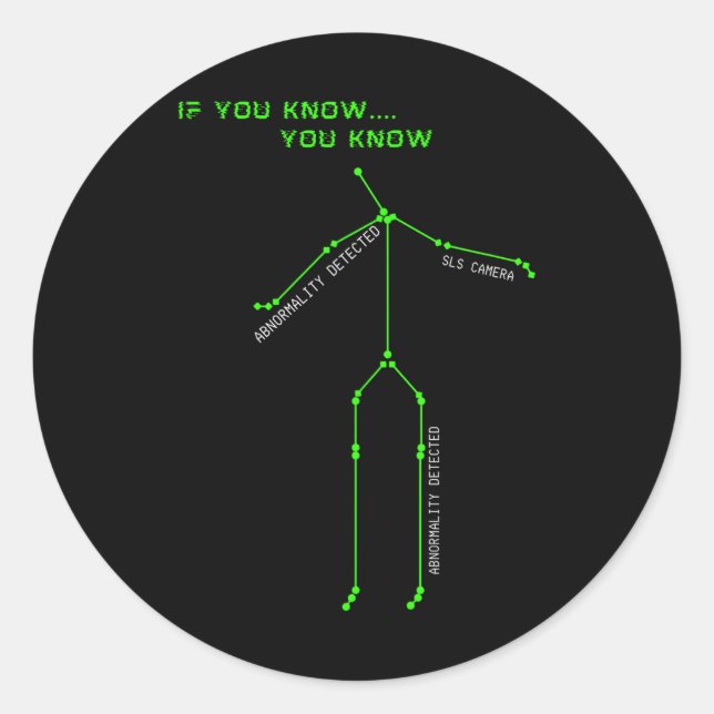 Ghost Hunting Sls Camera Stick Man Novelty Spooky  Classic Round Sticker (Front)