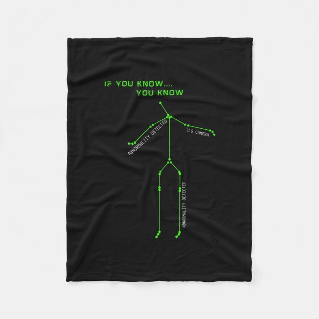 Ghost Hunting SLS Camera Stick Man Novelty Spooky Fleece Blanket (Front)