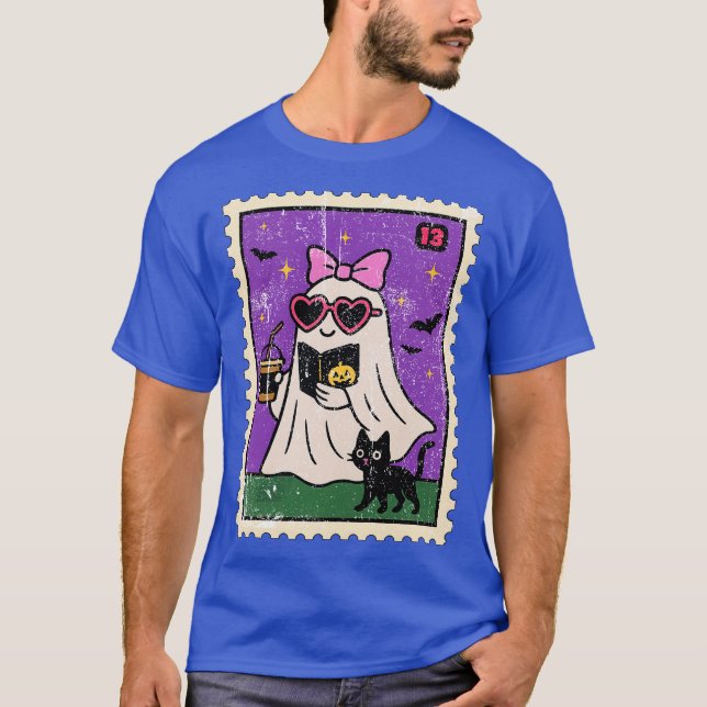 Ghost Iced Coffee book T-Shirt (Front)