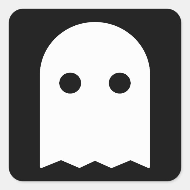 Ghost Icon Square Sticker (Front)