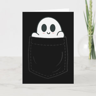 Ghost In Cket Halloween Card