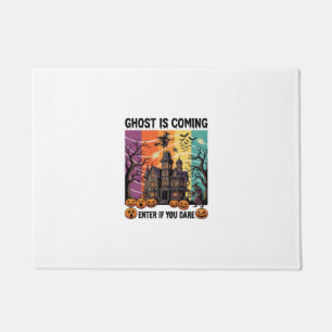 Ghost Is Coming Halloween Haunted House Witch Pump Doormat