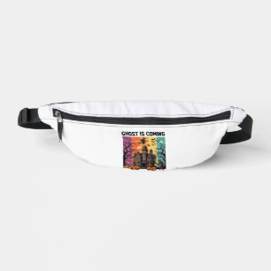 Ghost Is Coming Halloween Haunted House Witch Pump Fanny Pack
