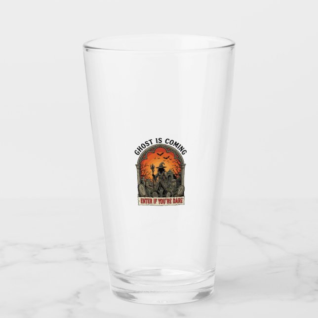 Ghost Is Coming Witch Graveyard Zombie Hands Hallo Glass (Front)