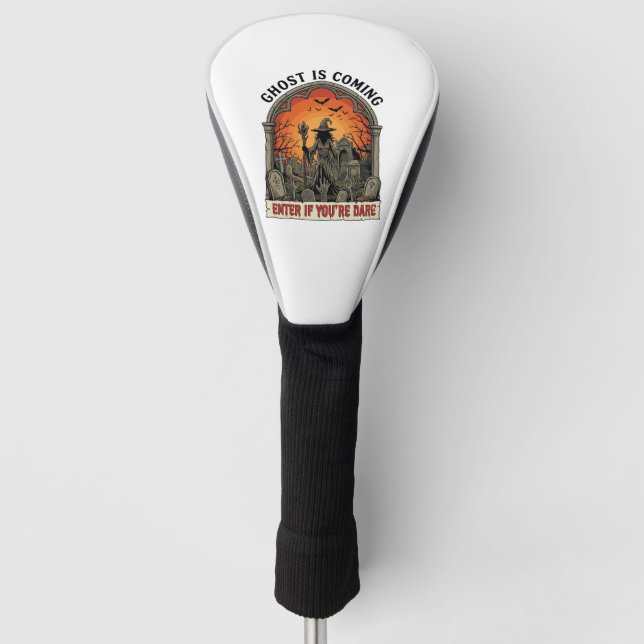 Ghost Is Coming Witch Graveyard Zombie Hands Hallo Golf Head Cover (Front)