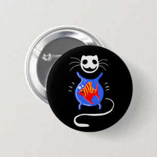 Ghost Kitty Cat 2 Inch Round Button
