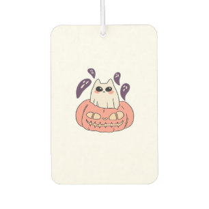 Ghost Kitty in a pumpkin Classic T-Shirt Air Freshener