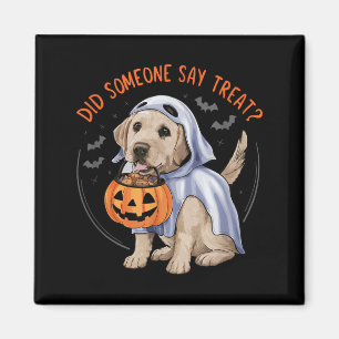 Ghost Labrador Puppy Treats Halloween Labrador Dog Magnet