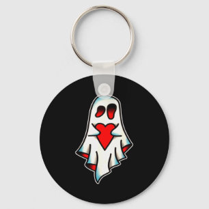 Ghost Lover Heart Keychain
