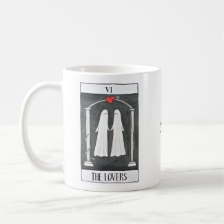 Ghost Lovers Goth Tarot Card Art Custom Name