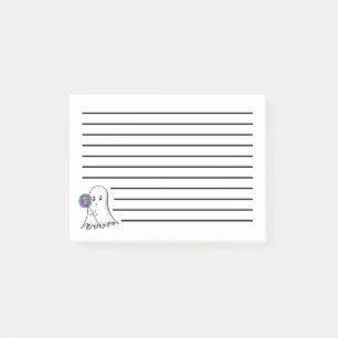 Ghost mignon avec Lolipop Post-It Notes