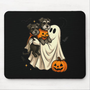 Ghost Miniature Schnauzer Dog Halloween  Mouse Pad