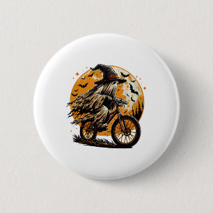 Ghost Mountain Biking Halloween Scary Costume Ride 2 Inch Round Button