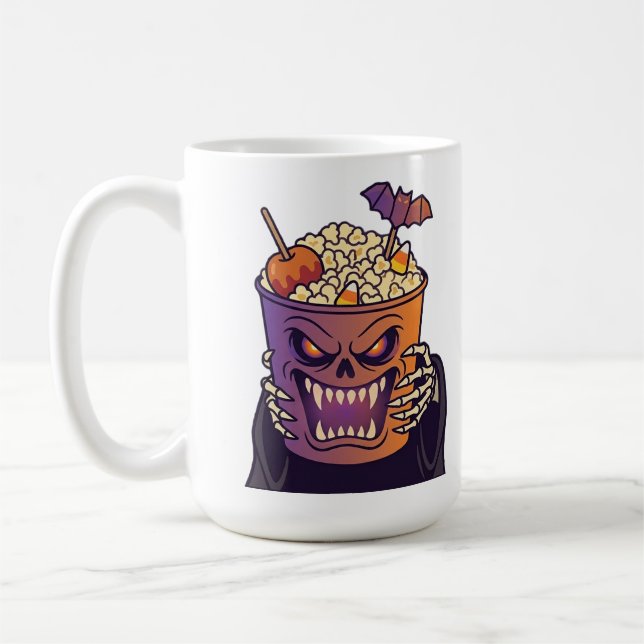 Ghost Movie Night Halloween  Coffee Mug (Left)