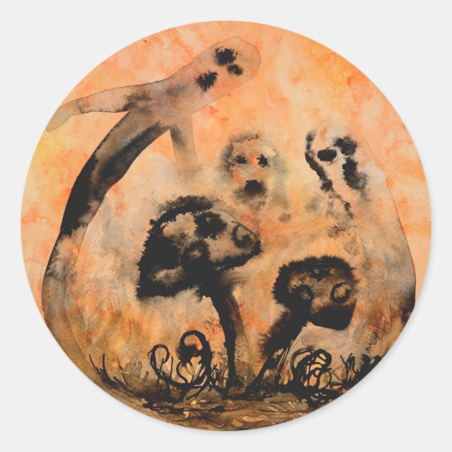 Ghost Mushrooms Stickers (Front)