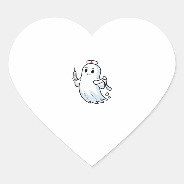 ghost nurse Classic T-Shirt_1 Heart Sticker (Front)