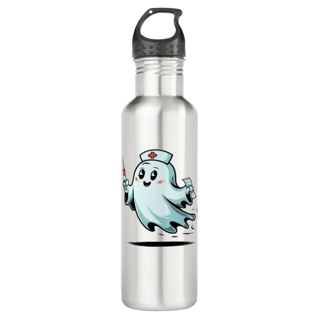 ghost nurse Classic T-Shirt_2 710 Ml Water Bottle (Front)