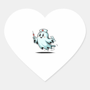 ghost nurse Classic T-Shirt_2 Heart Sticker