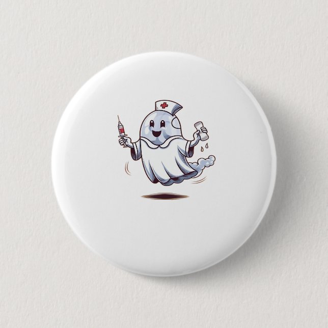 ghost nurse Classic T-Shirt 2 Inch Round Button (Front)