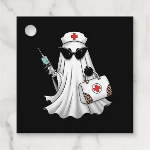 Ghost Nurse Halloween Favour Tags