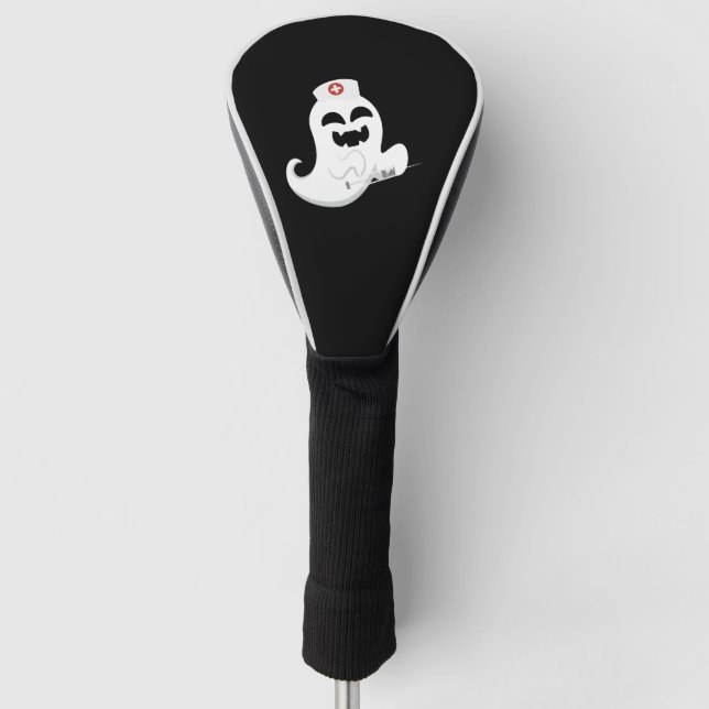 Ghost Nurse Halloween Golf Head Cover (Front)