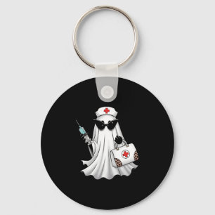 Ghost Nurse Halloween Keychain