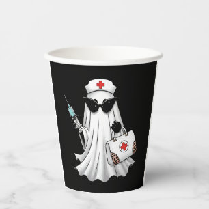 Ghost Nurse Halloween Paper Cups