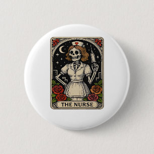 Ghost Nurse  Spookily Caring and Whimsically Haunt 2 Inch Round Button