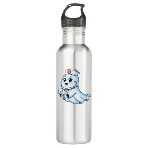 Ghost Nurse  Spookily Caring and Whimsically Haunt 710 Ml Water Bottle