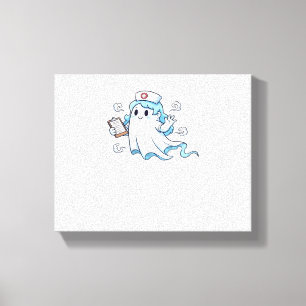 Ghost Nurse Spookily Caring and Whimsically Haunt Canvas Print