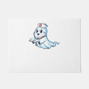 Ghost Nurse  Spookily Caring and Whimsically Haunt Doormat