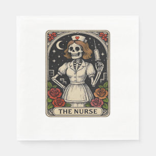 Ghost Nurse Spookily Caring and Whimsically Haunt Napkin