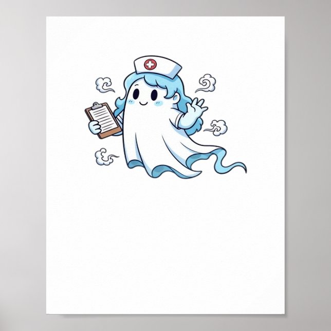 Ghost Nurse  Spookily Caring and Whimsically Haunt Poster (Front)