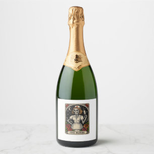 Ghost Nurse  Spookily Caring and Whimsically Haunt Sparkling Wine Label