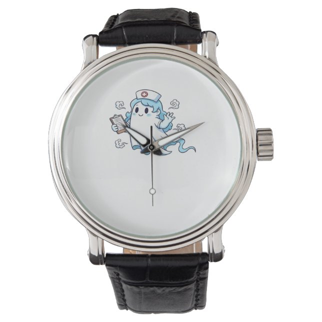 Ghost Nurse  Spookily Caring and Whimsically Haunt Watch (Front)