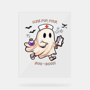 Ghost Nurse with Magical Potion – Cure for Your Bo Acrylic Sign