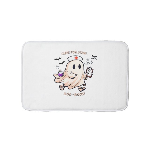 Ghost Nurse with Magical Potion – Cure for Your Bo Bath Mat (Front)