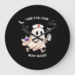 Ghost Nurse with Magical Potion – Cure for Your Bo Large Clock